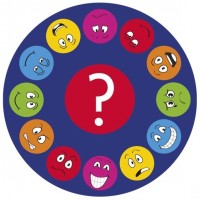 Covor Rotund 2x2 Copii cu Exprimaarea emotiilor, Covoras Multicolor cu Emoticoane